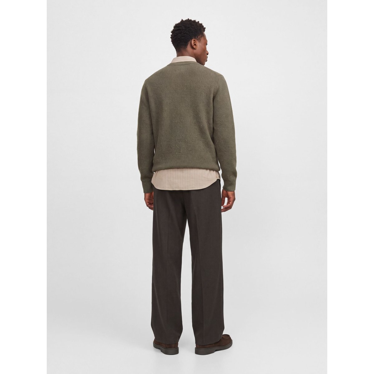 Pull En Maille grise - smokey olive 1, JACK & JONES