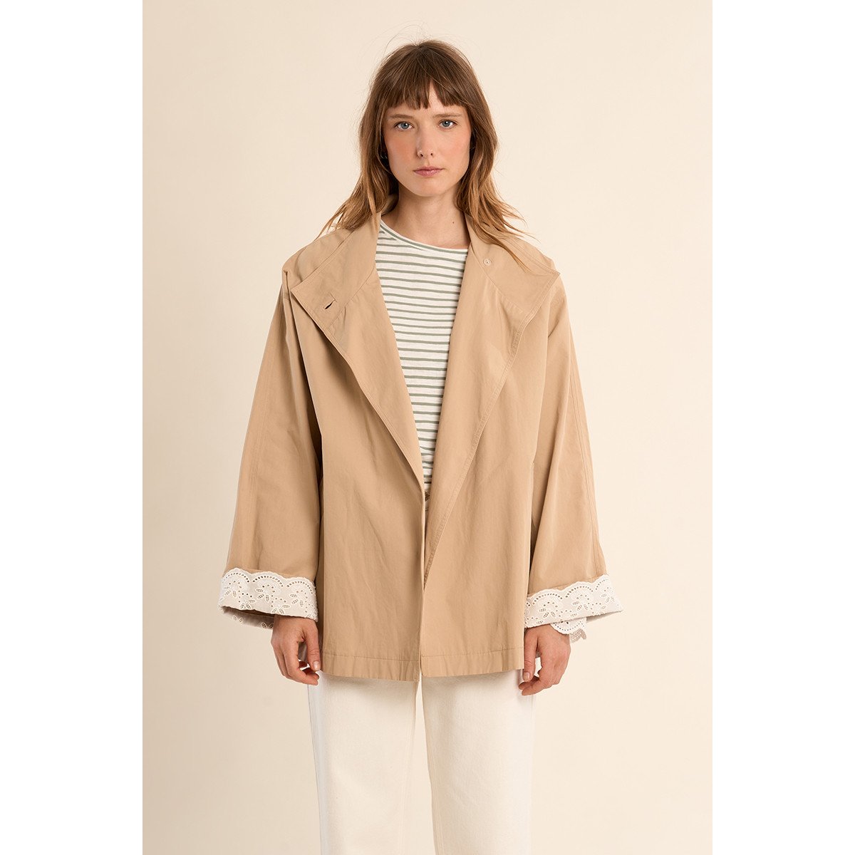 Trench-coat court beige, MOLLY BRACKEN