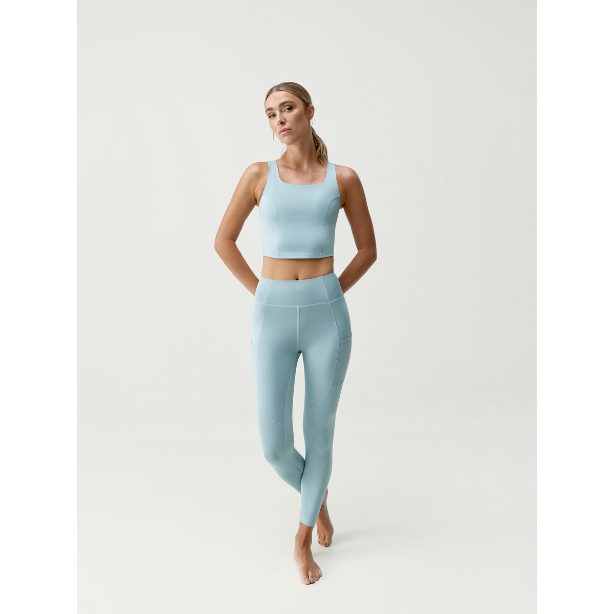 Legging de sport 7/8 Performance GODO bleu, BORN