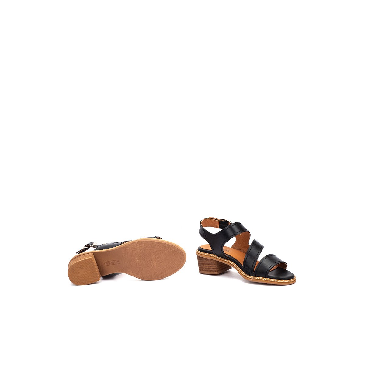 Sandales à talon cuir Blanes black, PIKOLINOS