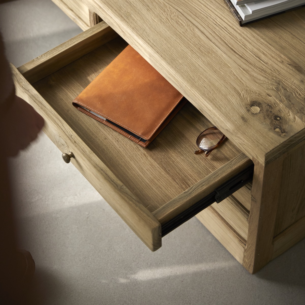 Table basse en Teck massif, ISSA naturel, TIKAMOON