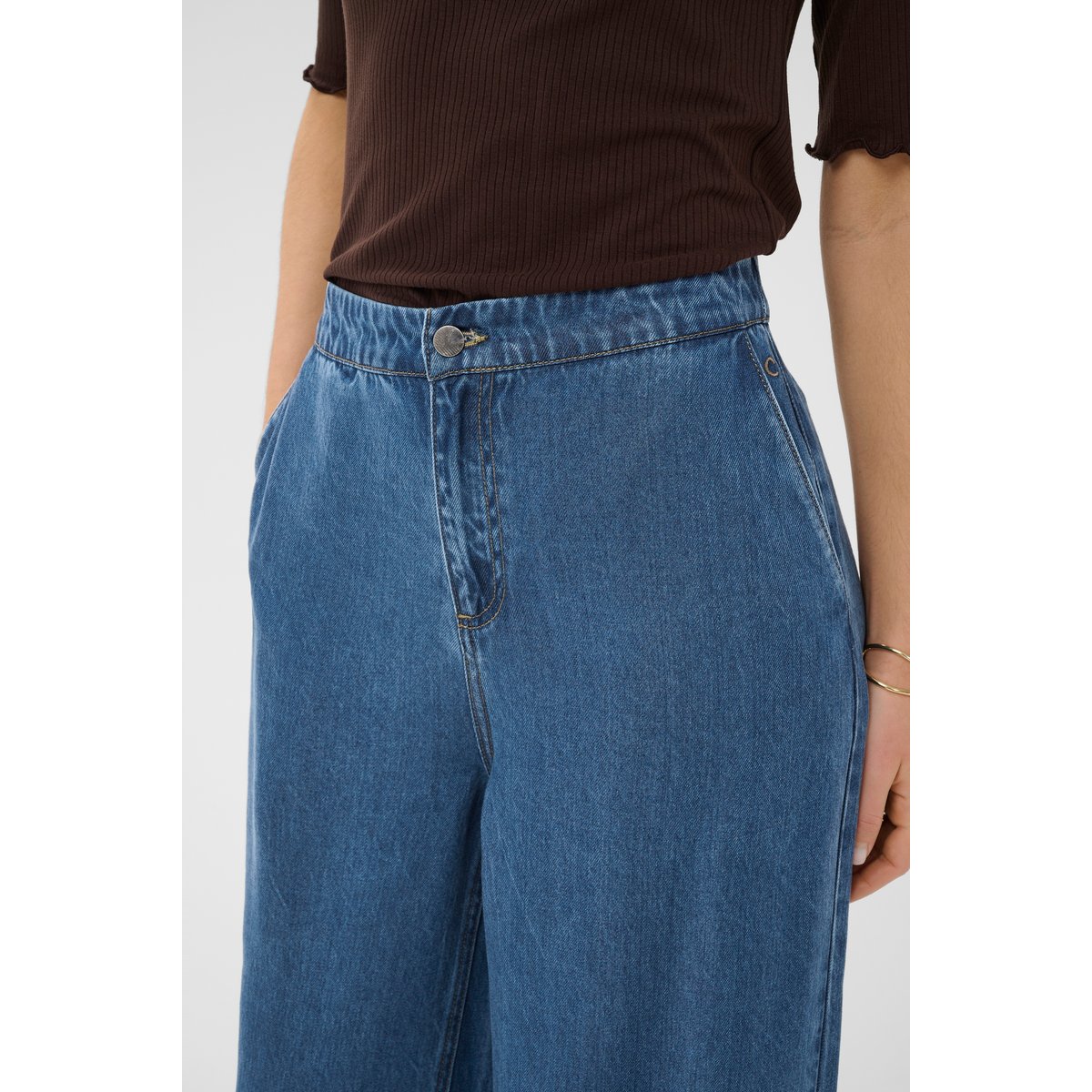 Pantalon casual bleu seoul mid blue denim, CREAM
