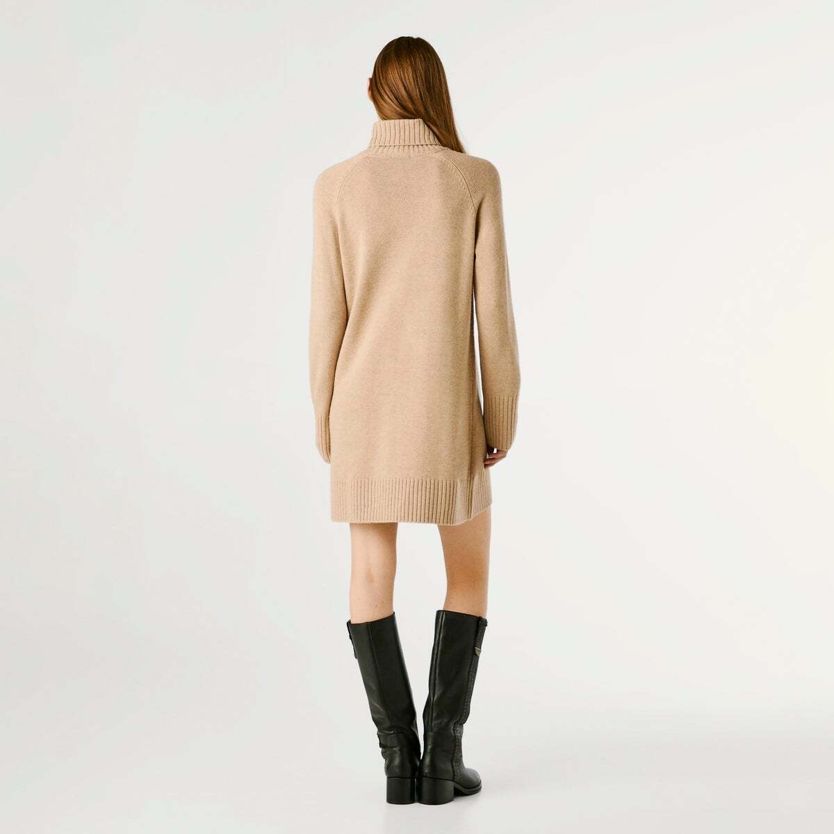 Robe Courte En Maille beige, PEPE JEANS
