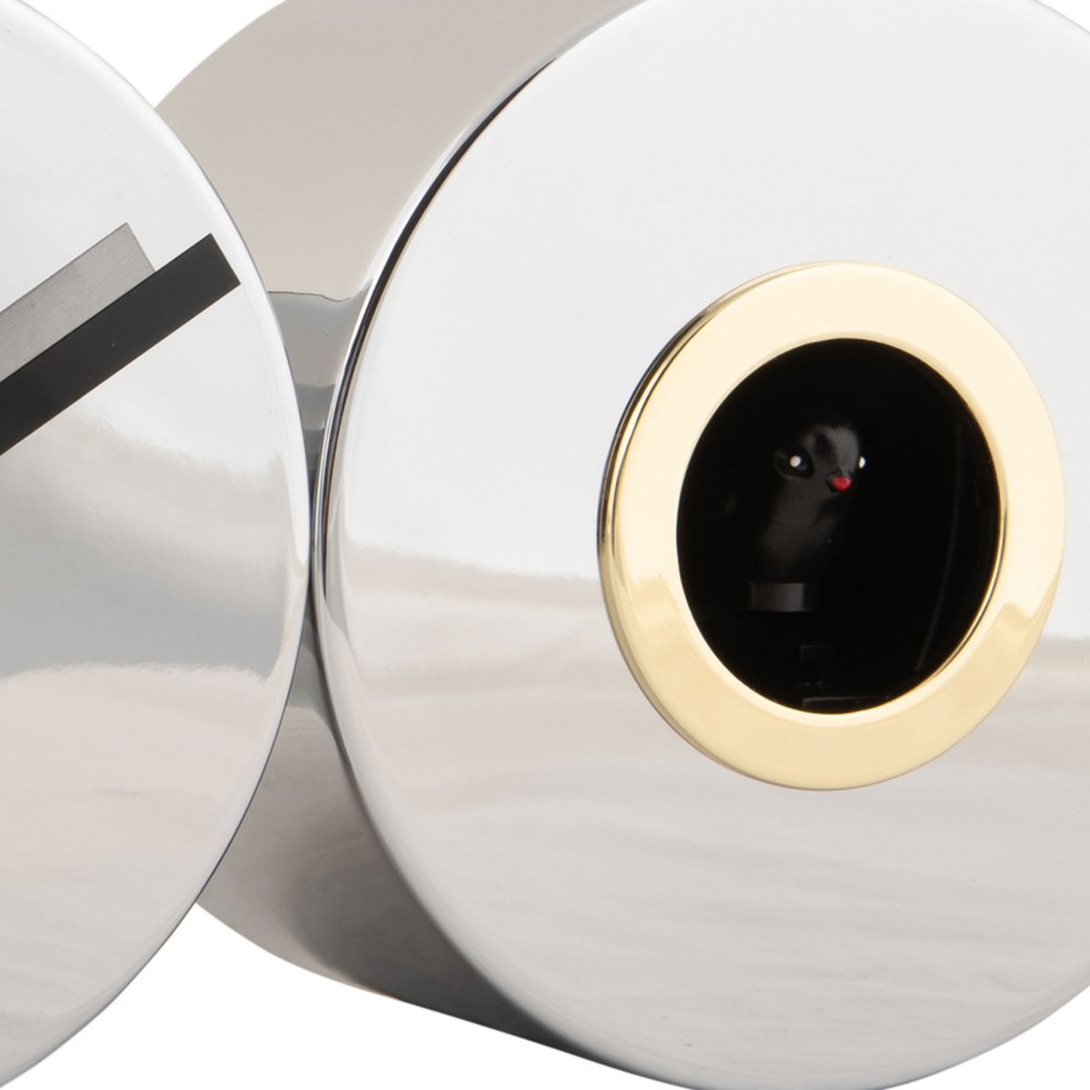 Horloge design- DUO CUCKOO chrome, KARLSSON