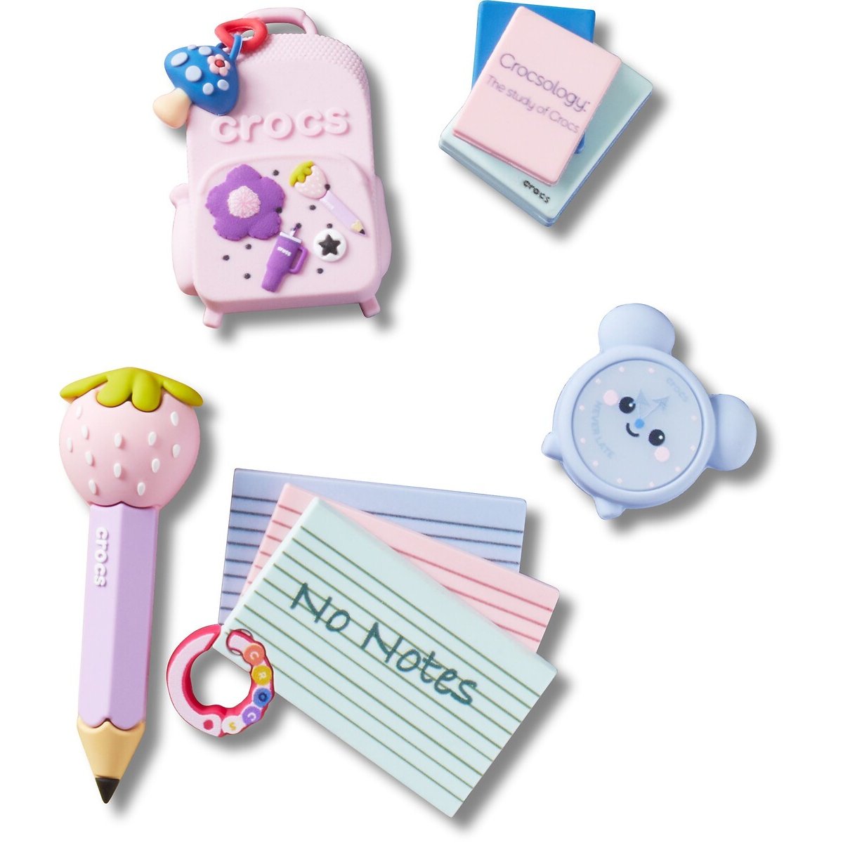 Lot de 5 Jibbitz Girly Back to School multicolore, CROCS