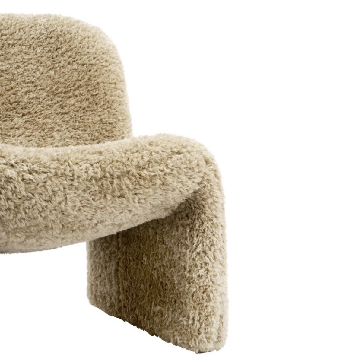 Fauteuil lounge imitation fourrure beige, MADAM STOLTZ