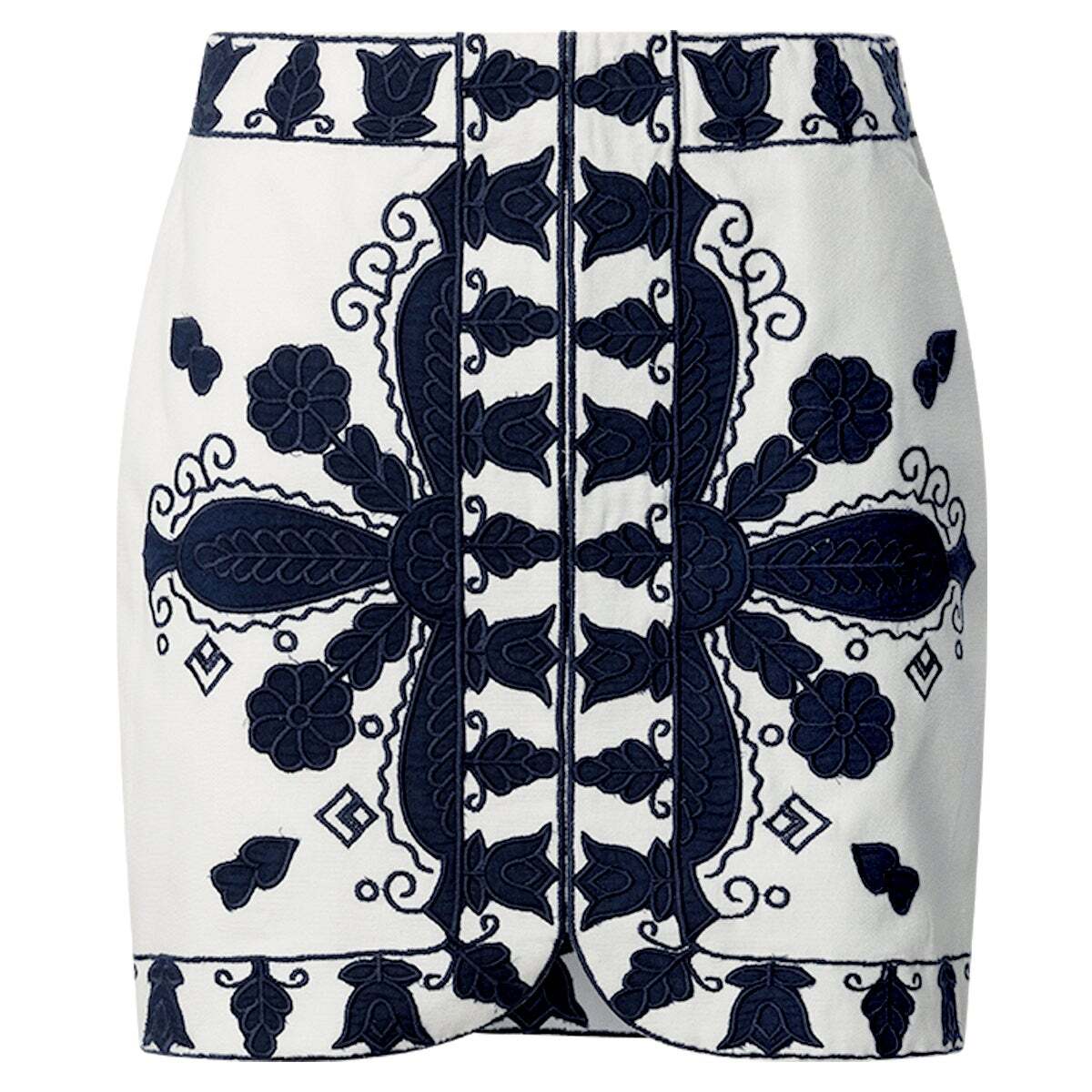 Jupe Courte Avec Broderie blanche mousse, PEPE JEANS