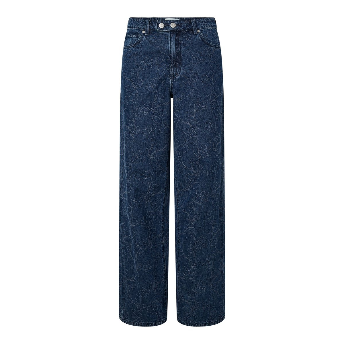 Jean Large dark blue denim, YAS