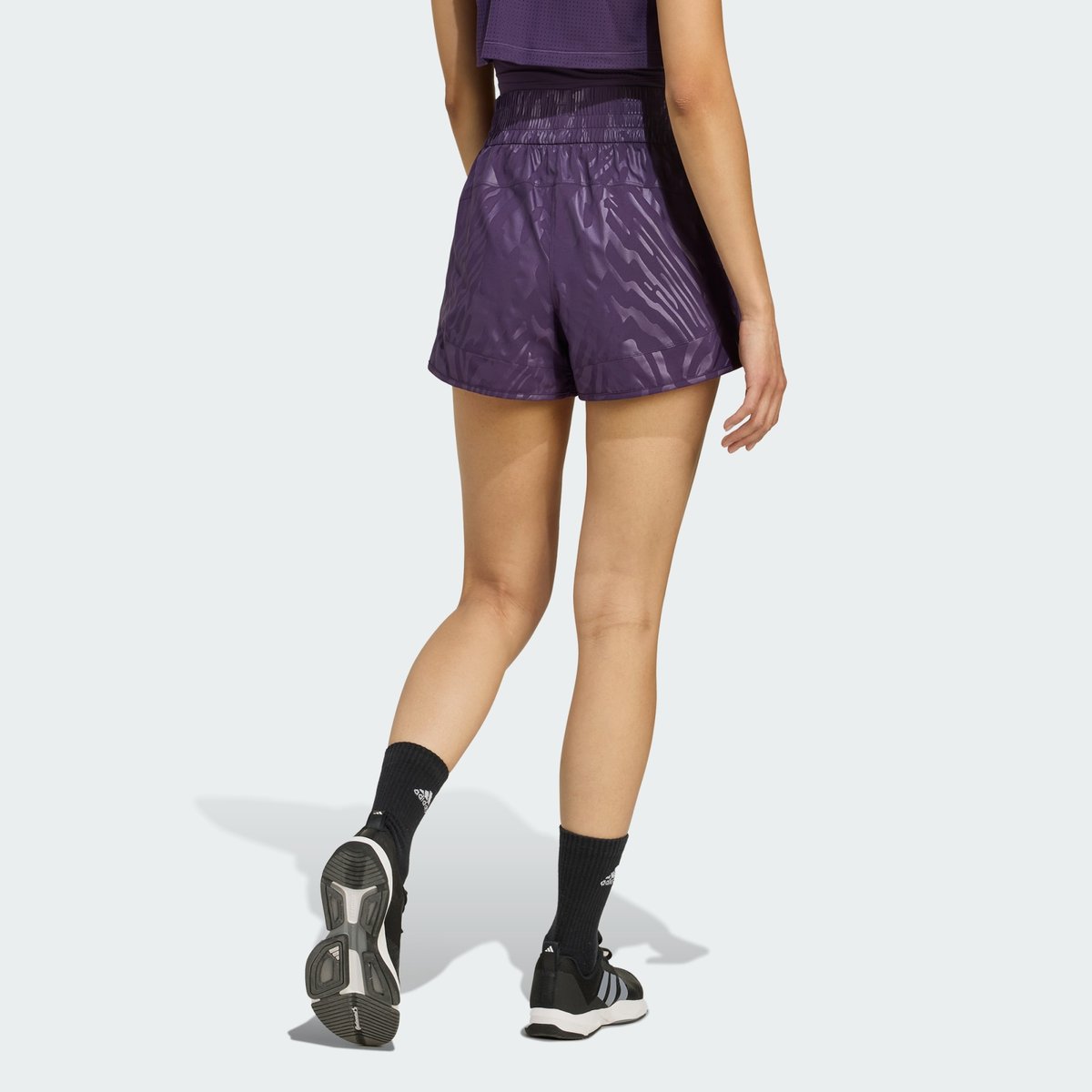Short De Training Taille Haute Toile Imprimé Intégral Pacer Short De Training Taille Haute Toile Imprimé Intégral Pacer aurora plum, adidas Performance