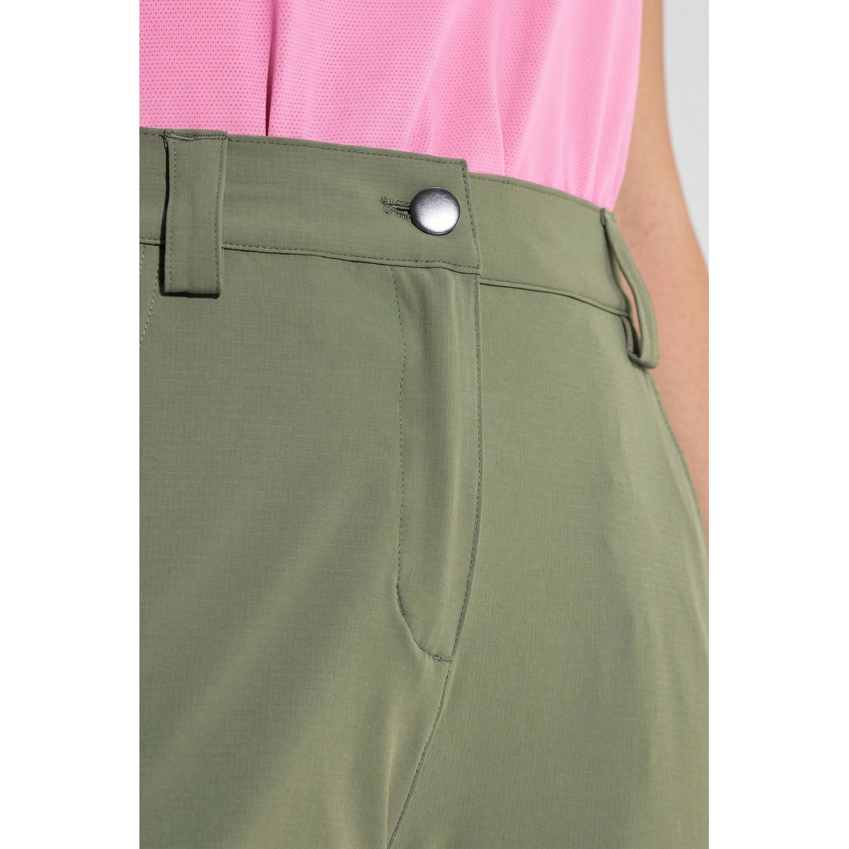 Pantalon technique, pochez zippée vert olive, ULLA POPKEN
