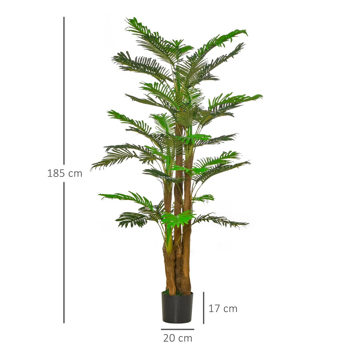 Palmier artificiel PE Vert vert, HOMCOM