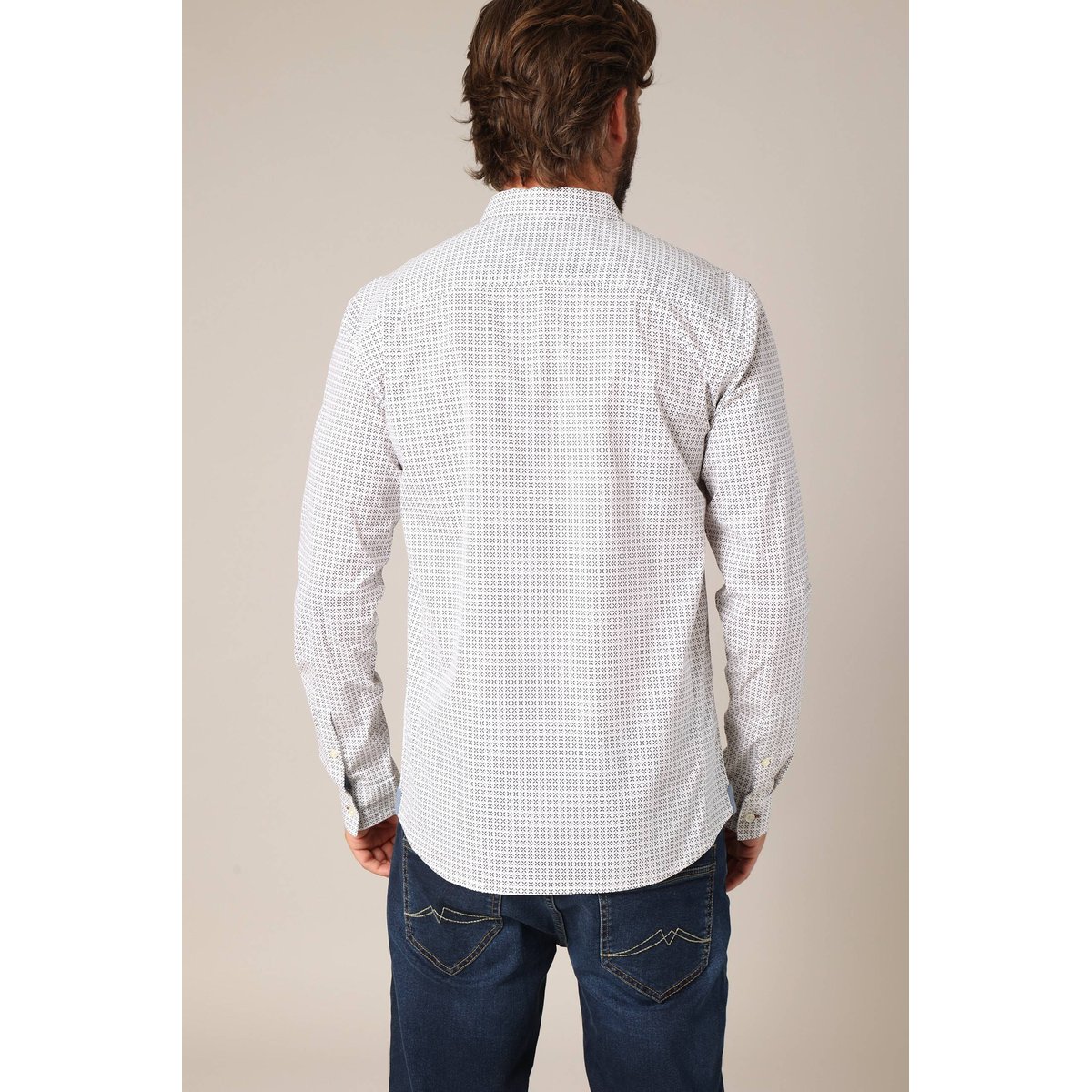 Chemise imprimée coupe droite BOGART natural, DEELUXE