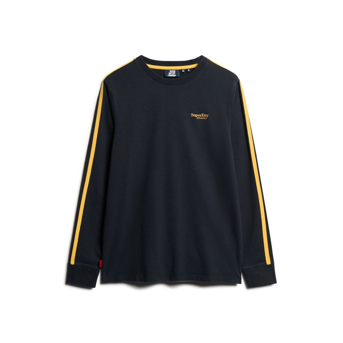 Haut à manches longues à logo rétro Essential bleu marine éclipse, SUPERDRY