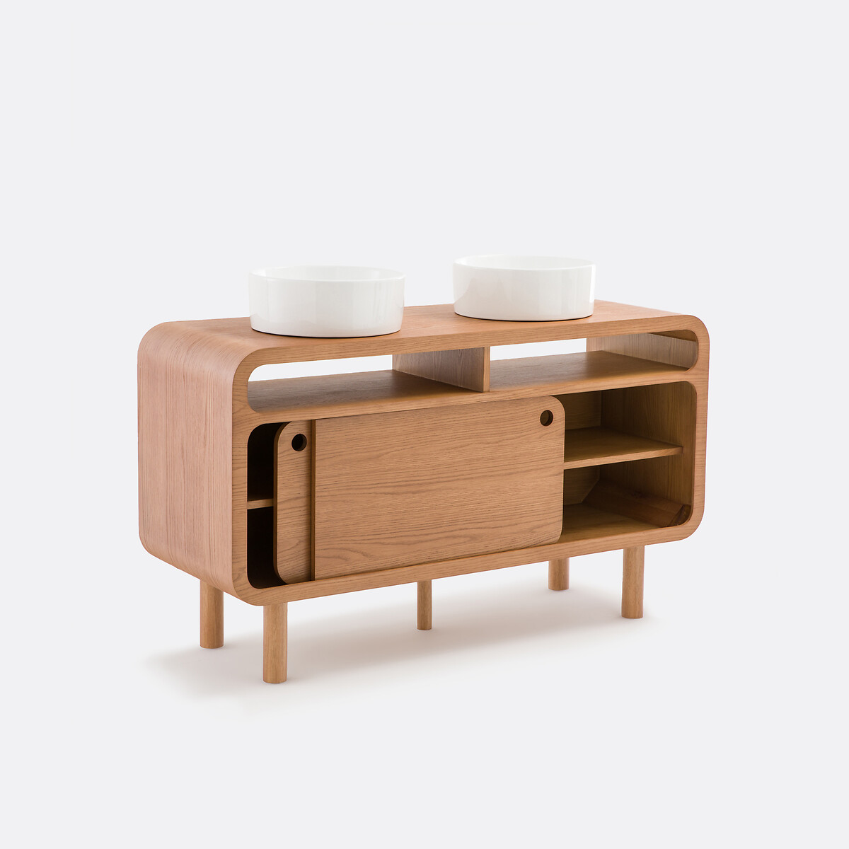 Mobile lavabo doppio vintage, PALMO quercia, LA REDOUTE INTERIEURS