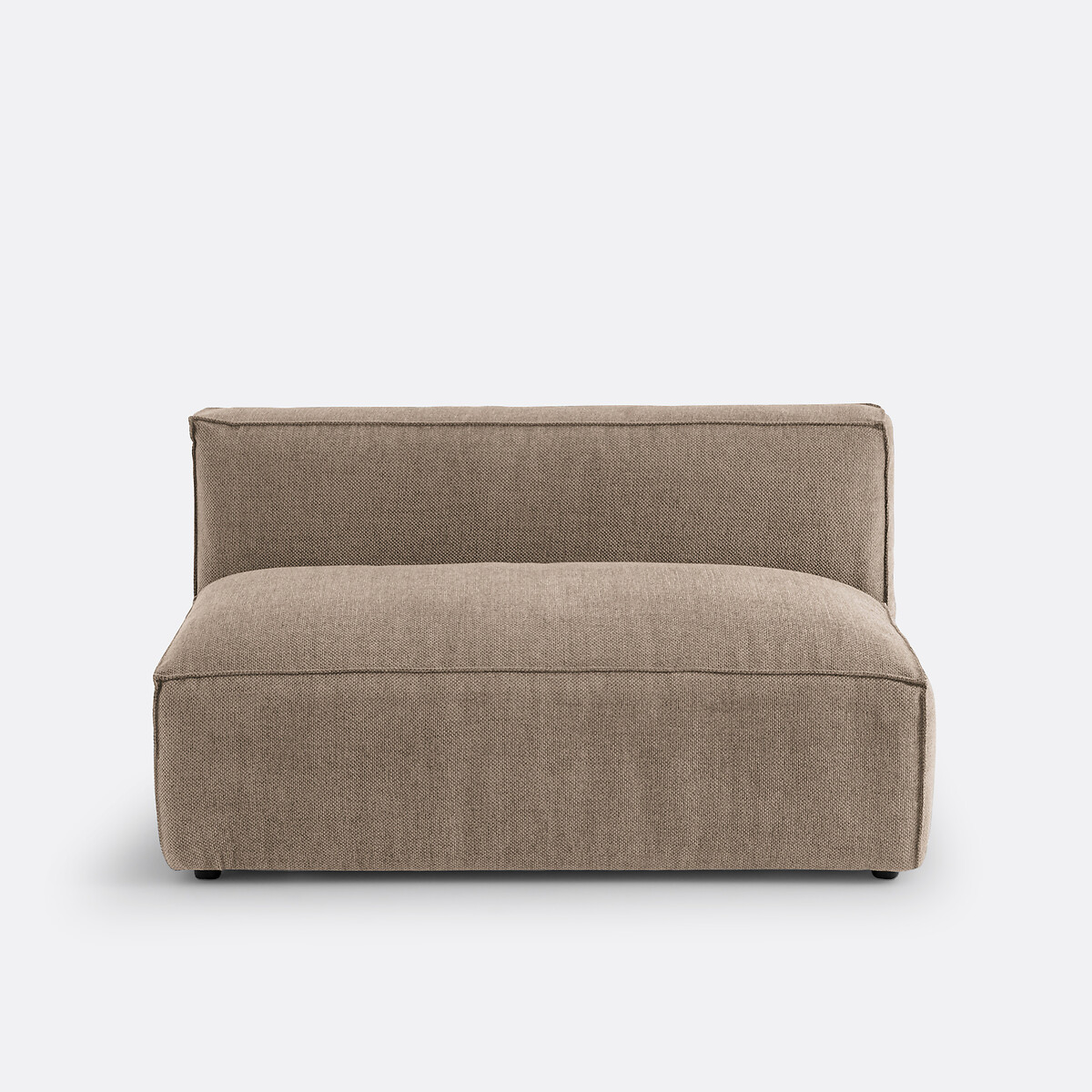 Element voor modulaire bank, 2-zit, in structuurstof, Seven taupe , LA REDOUTE INTERIEURS