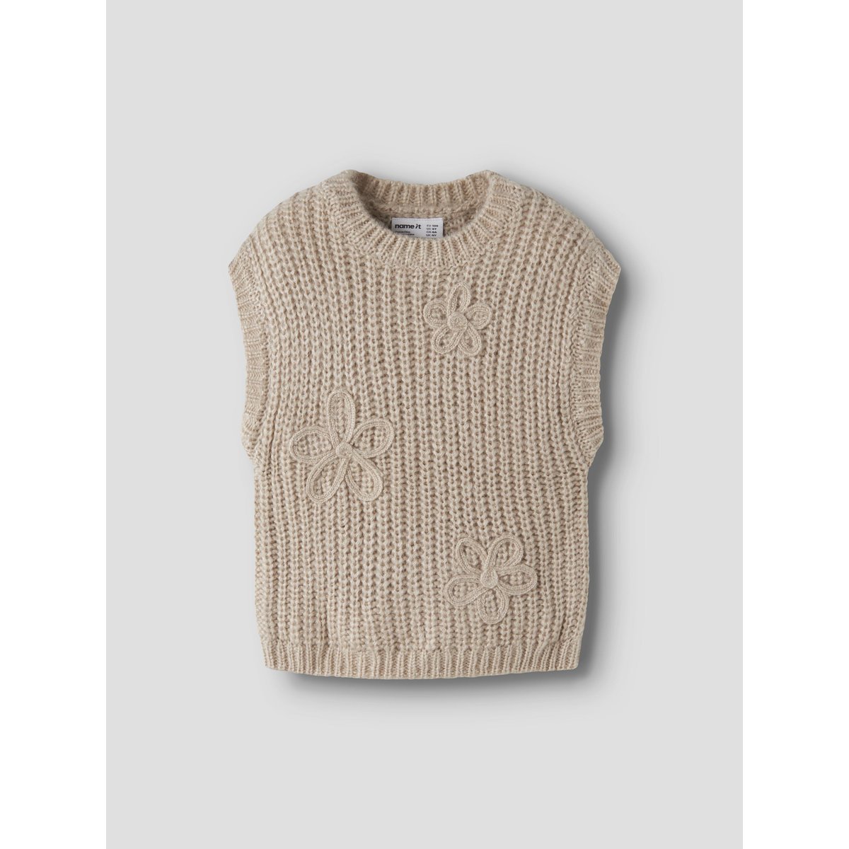 Gilet Tricoté blanc - peyote melange1, NAME IT