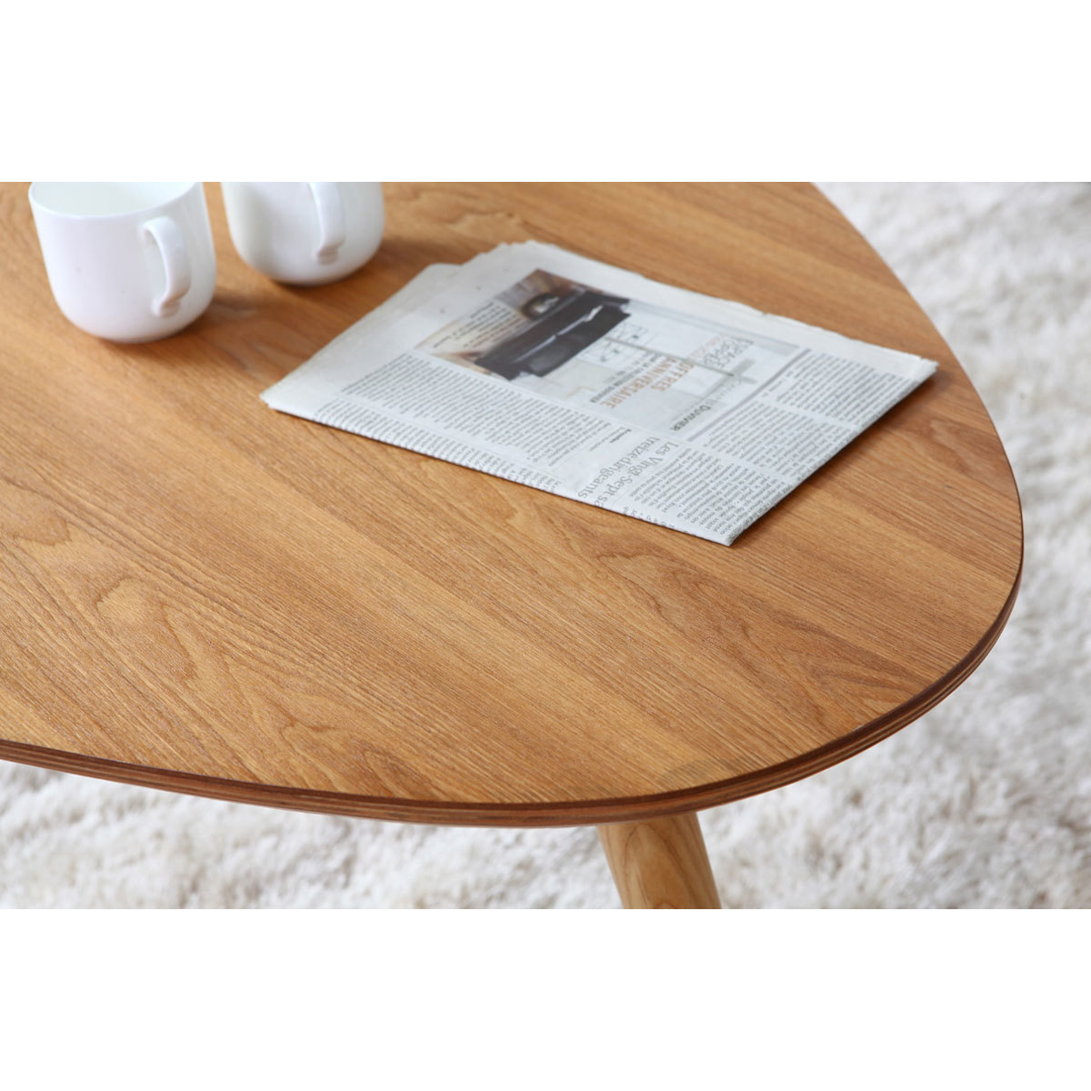 Table basse scandinave bois clair L69 cm ARTIK naturel, MILIBOO