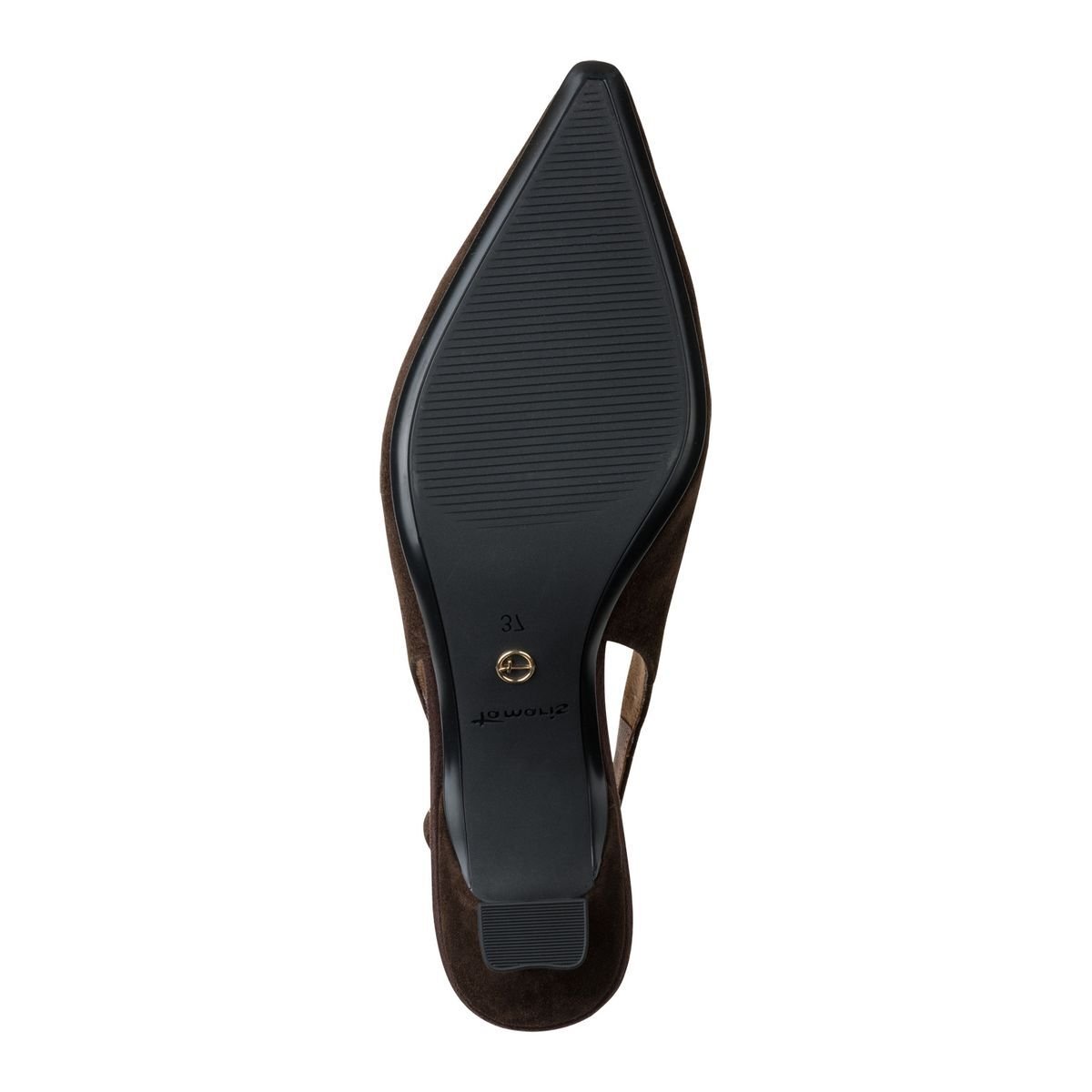 escarpin en cuir marron mocca, TAMARIS