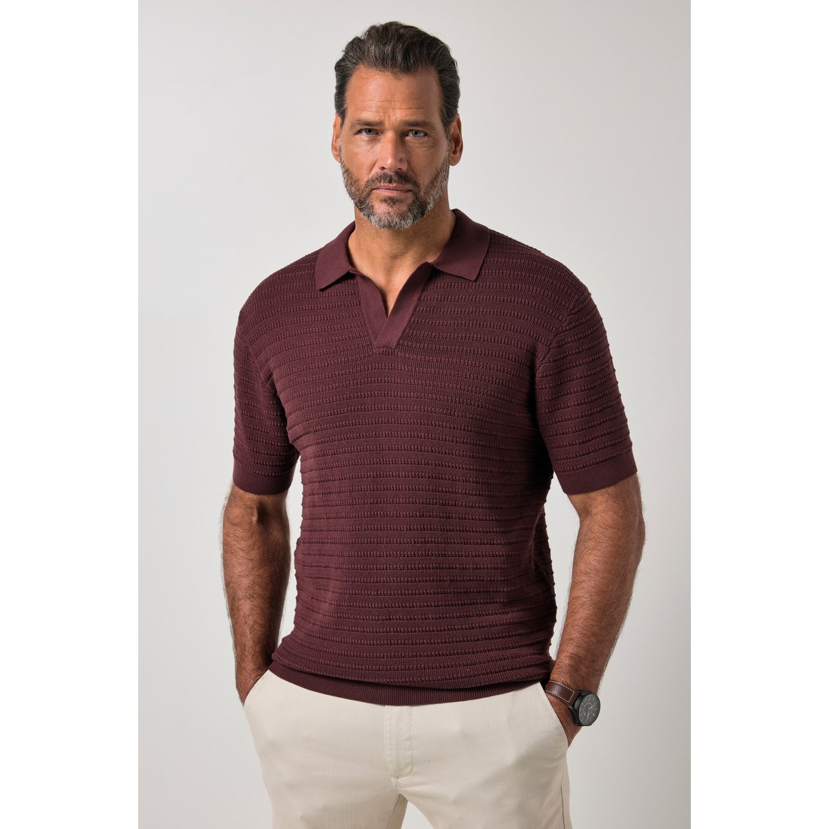 Polo FLEXNAMIC®, manches courtes brun rougeâtre, JP1880
