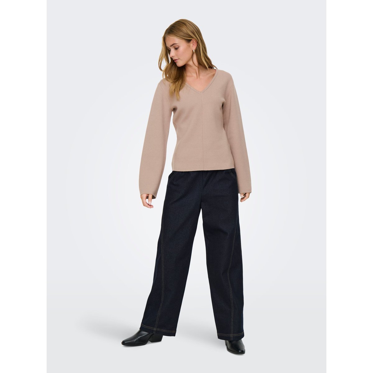 Pull En Maille mocha meringue, ONLY