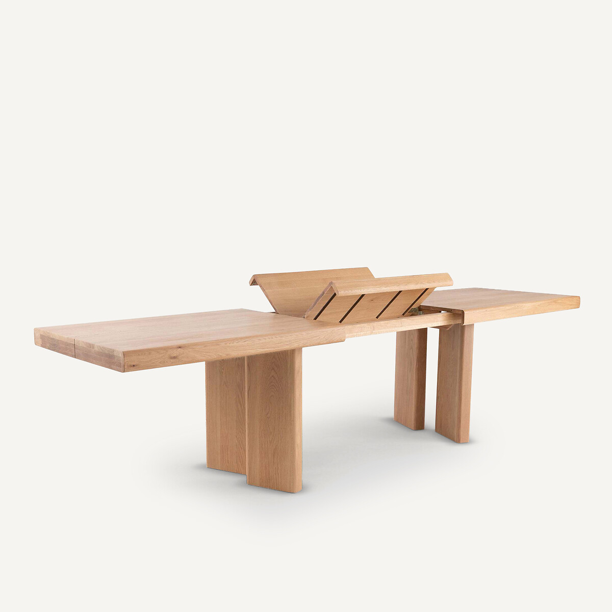 Table à allonges en chêne massif, 8 à 12 couverts, OLAGA chêne naturel, AM.PM
