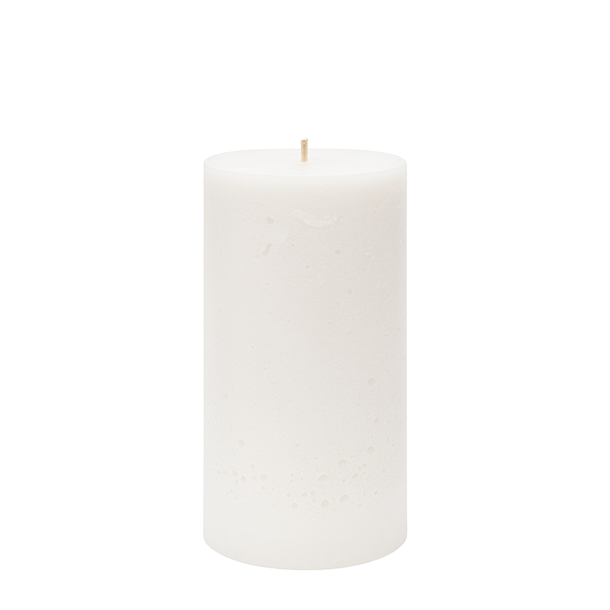 Bougie décorative cylindrique H20 ANTIK blanc, SIA DECO