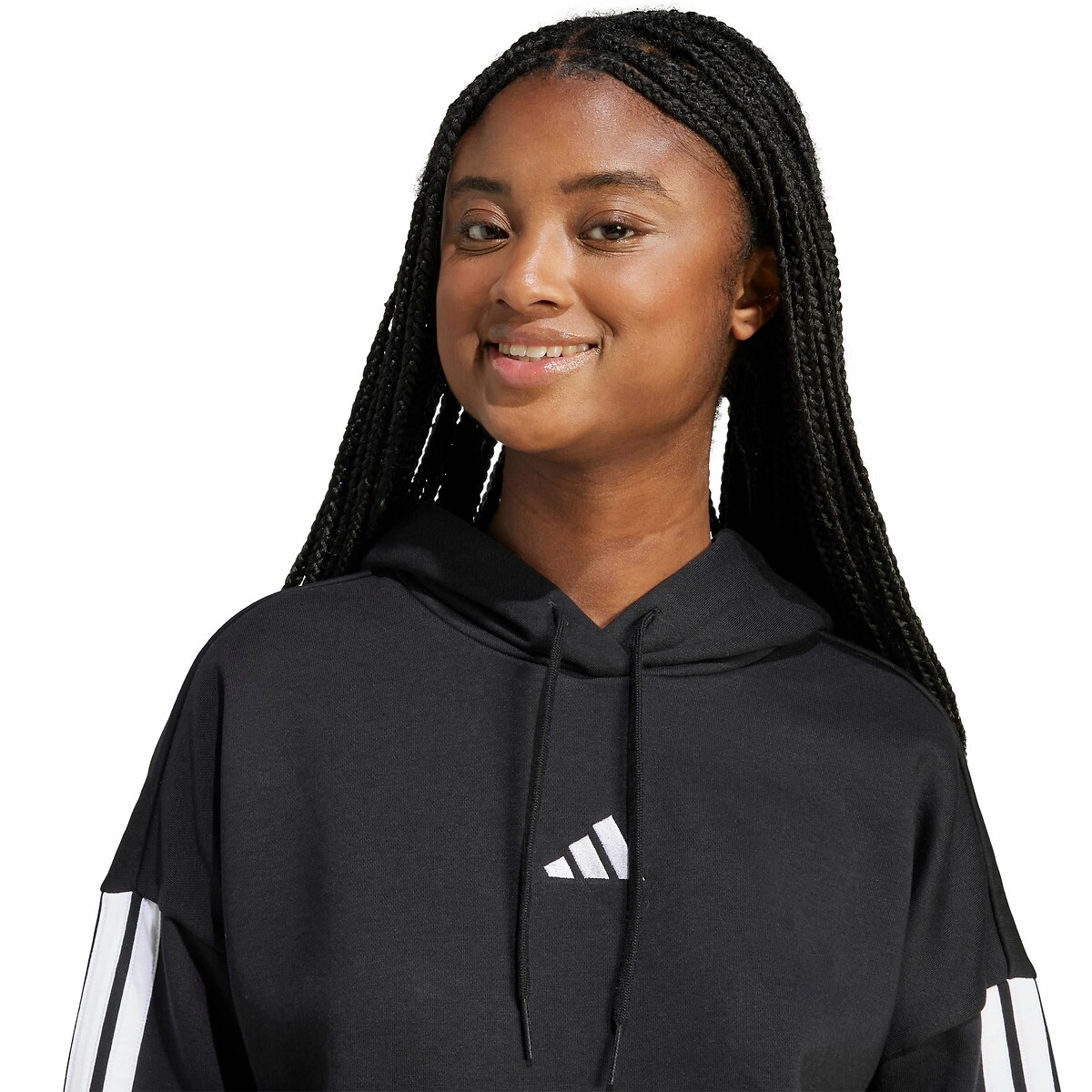 Sweat à capuche Essentials 3-Stripes noir, ADIDAS SPORTSWEAR