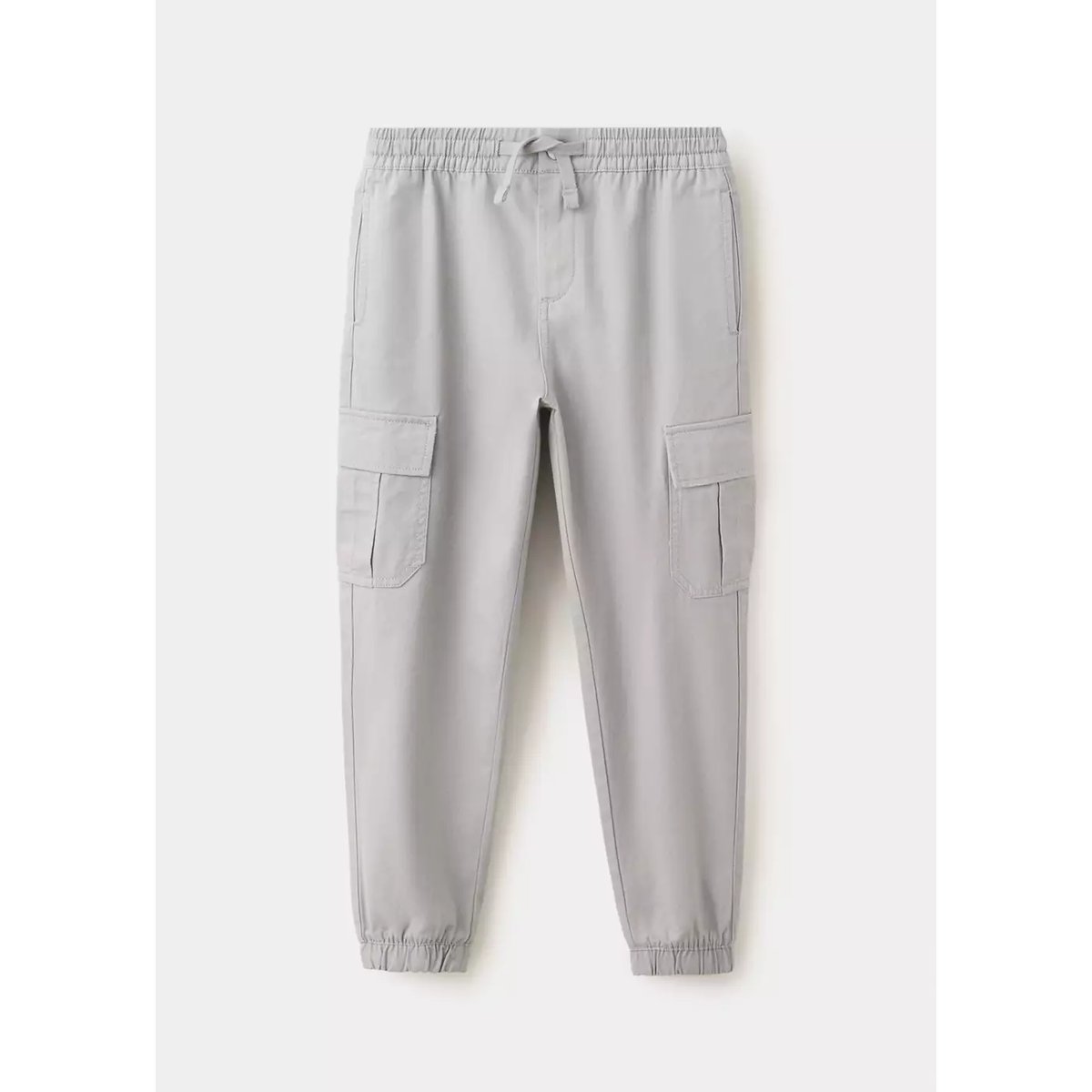 Pantalon cargo 100 % coton gris, MANGO KIDS