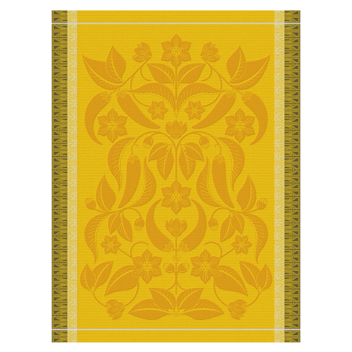 Torchon en Coton, PIMENTS jaune, LE JACQUARD FRANCAIS