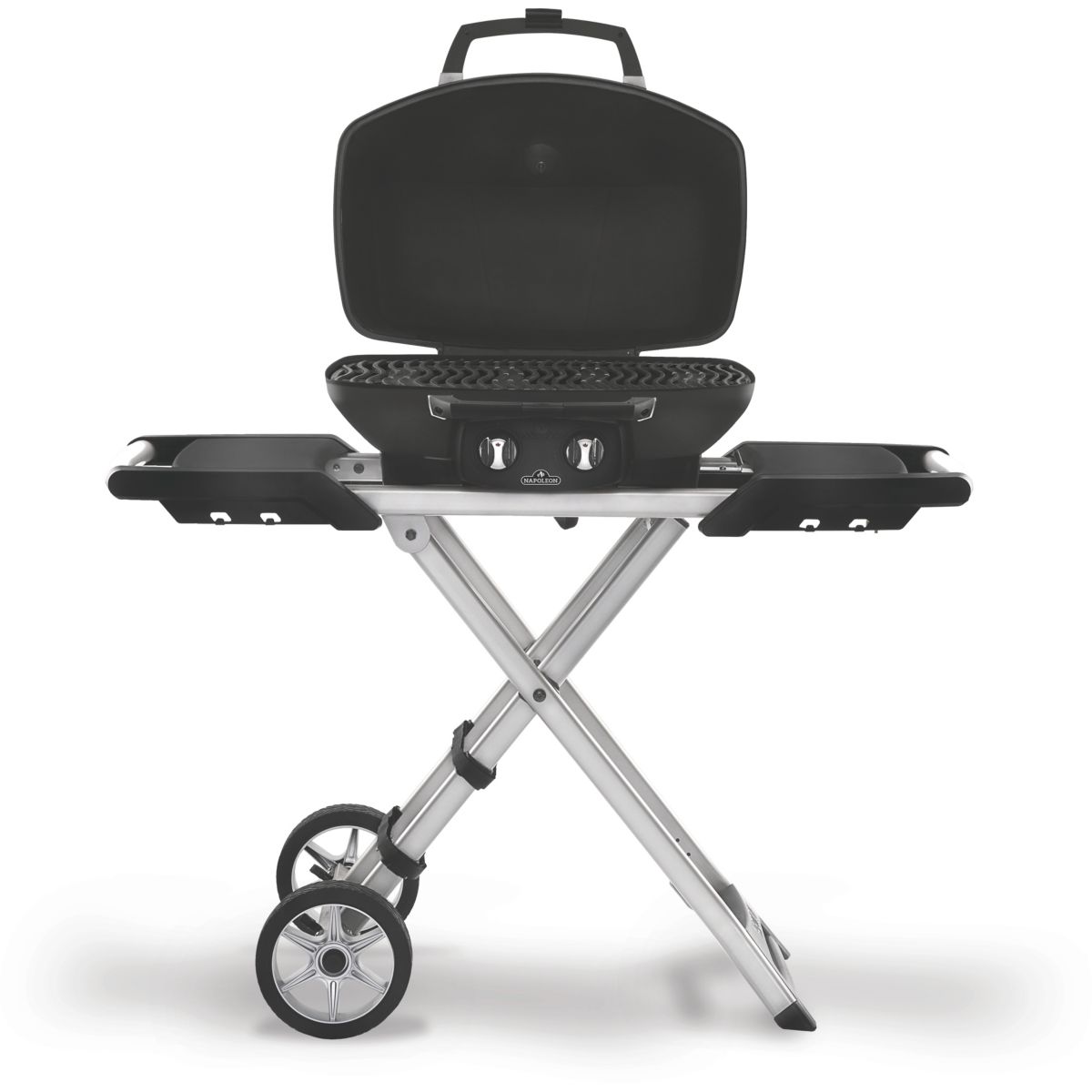 Barbecue gaz Travel Q Pro noir 2brûleurs sur chariot pliant, 54x37 cm noir, NAPOLEON