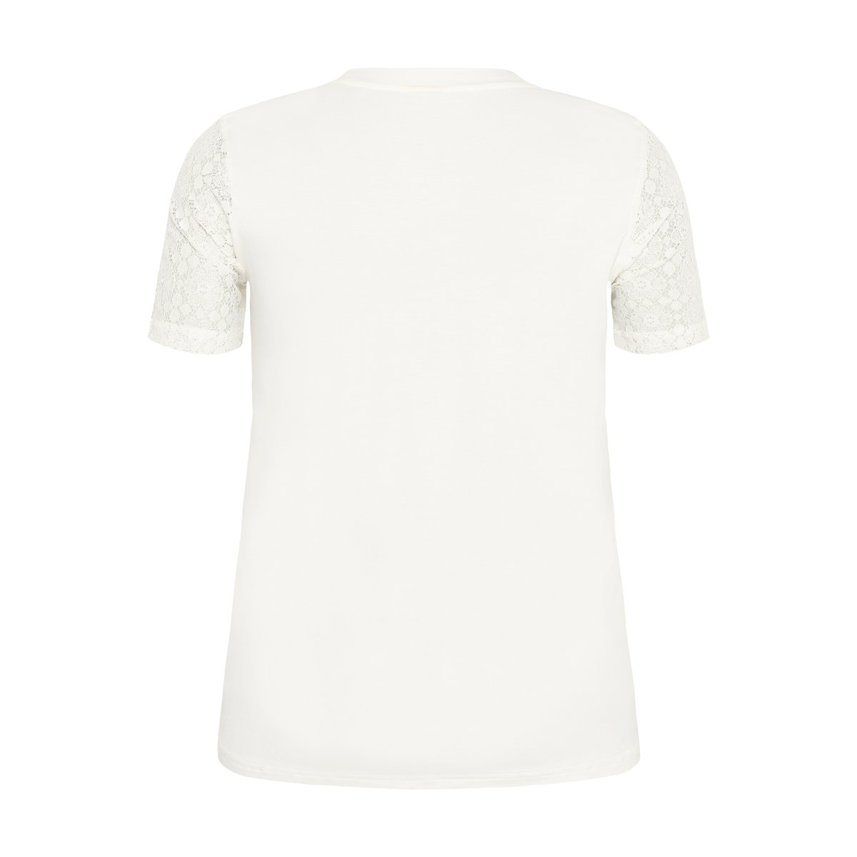 T-shirt blanc chalk, KAFFE CURVE