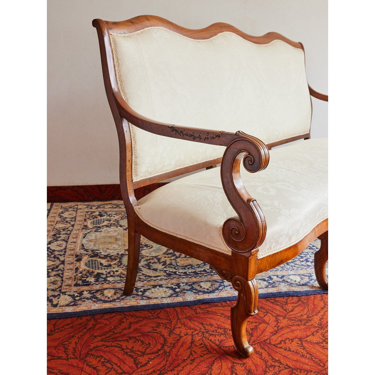 Banquette en bois Martine N°165 - Bon état bois clair, DEBONGOUT