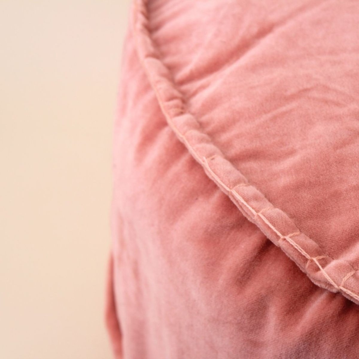Pouf coussin en velours XL 65x25cm rose, BAZAR DE LUXE