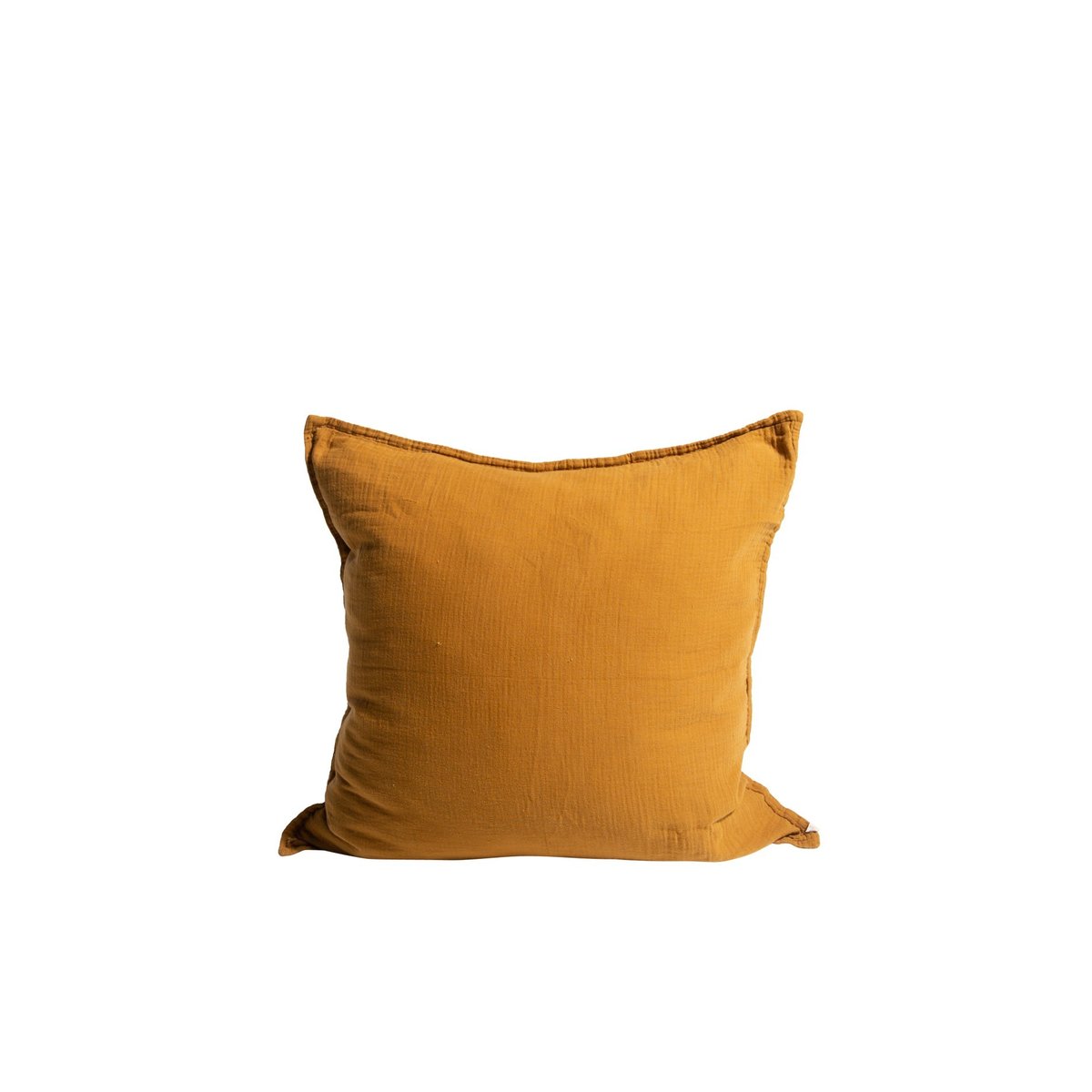 Taie d'oreiller en gaze de coton uni, Les Essentiels jaune ambre, GABRIELLE PARIS