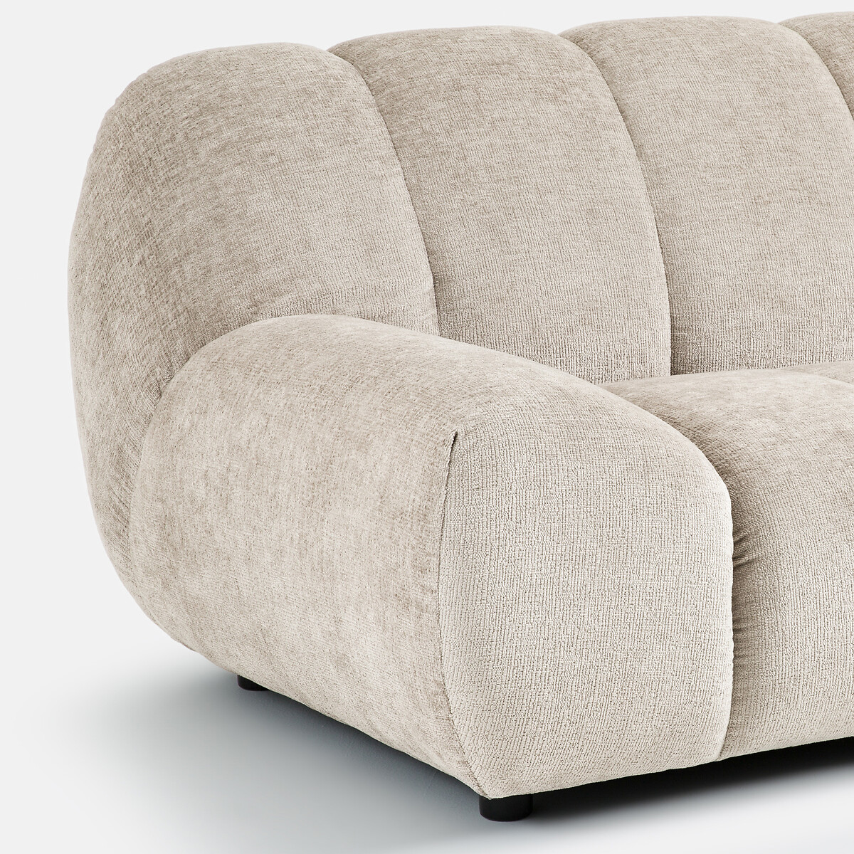 Sillón XL, terciopelo grueso, Nuria marrón grisáceo, LA REDOUTE INTERIEURS