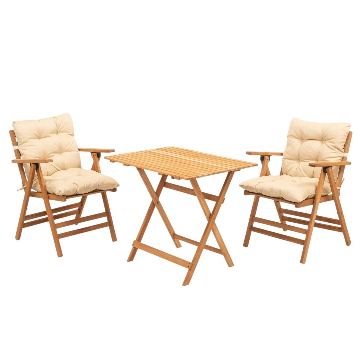 Salon de jardin en bois - compact & confort SORA bois naturel, PIER IMPORT
