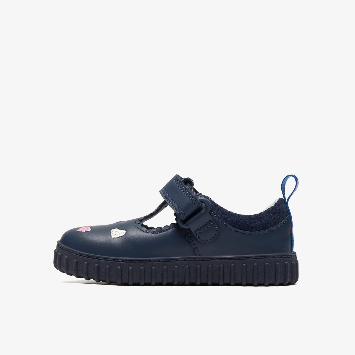 Escarpins Cuir Coupe Large COVER HEART T bleu, CLARKS