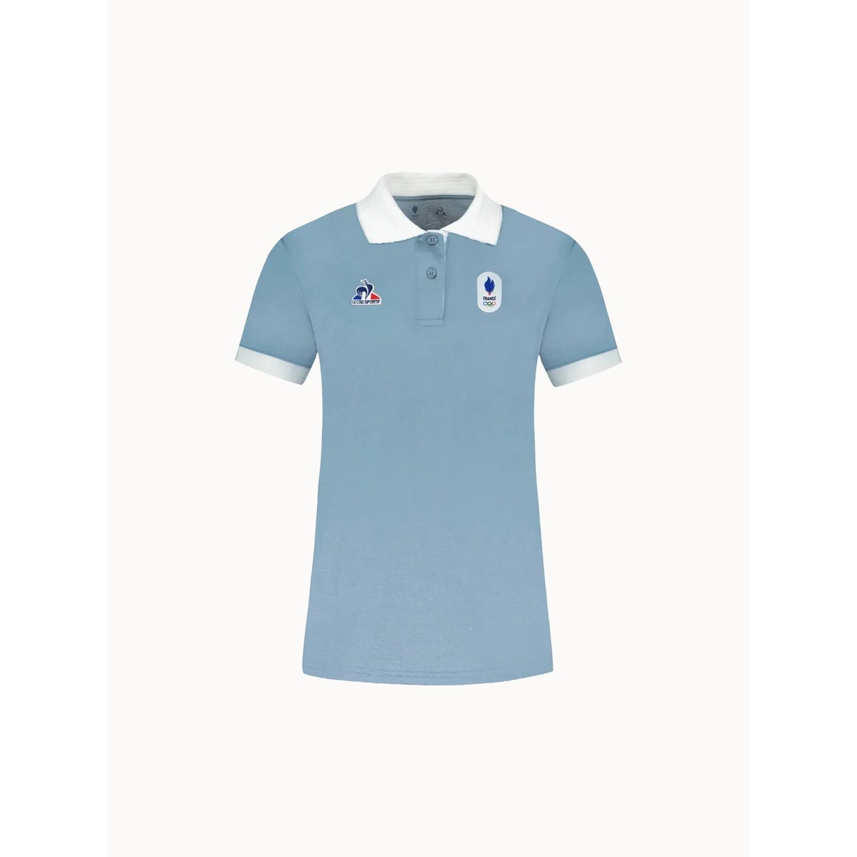 Polo Équipe de France Olympique 2026 en jersey technique Jeux Olympiques EQUIPE DE FRANCE ashley blue, LE COQ SPORTIF