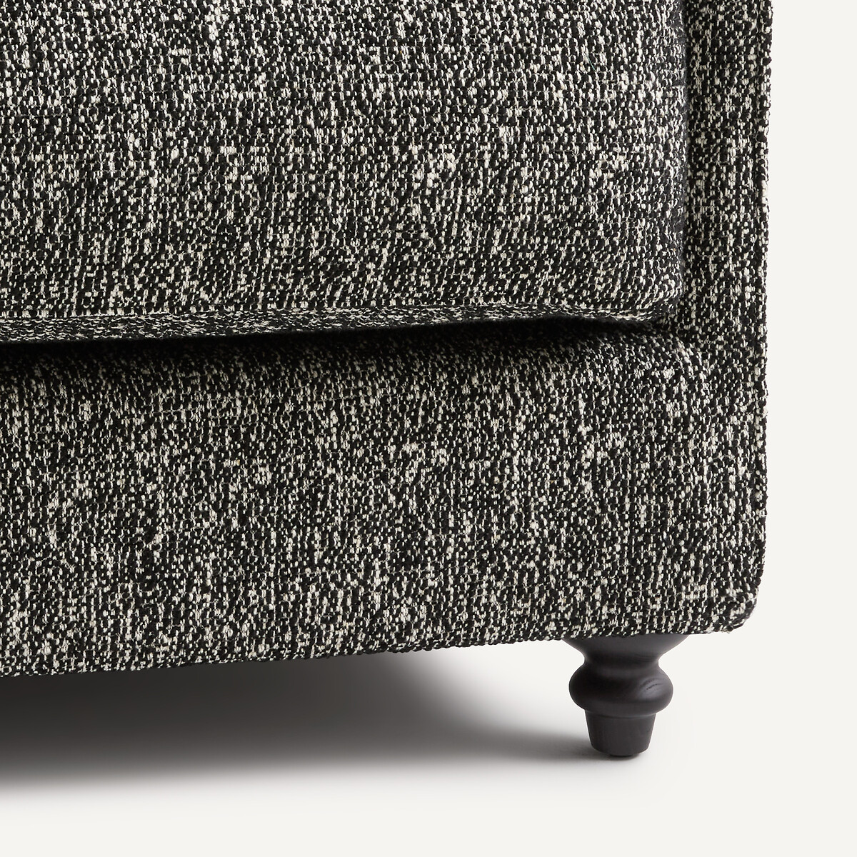 Kompaktes Klappsofa, 3-sitzig, Bouclé, LAZARE schwarz, AM.PM