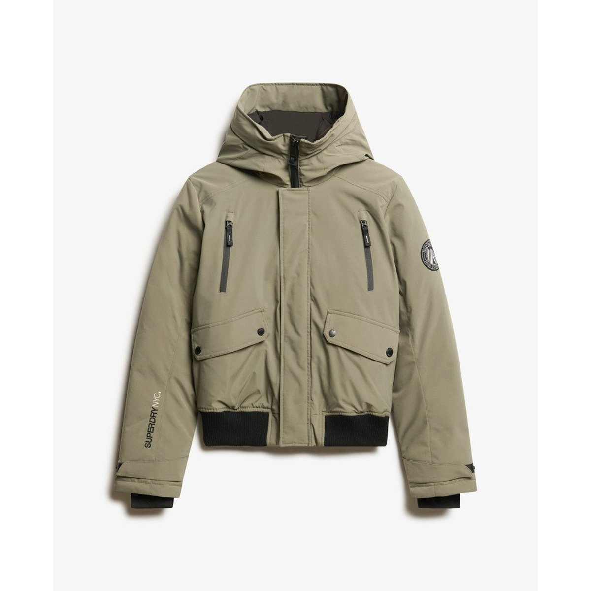 Bomber rembourré City vert olive poudré, SUPERDRY