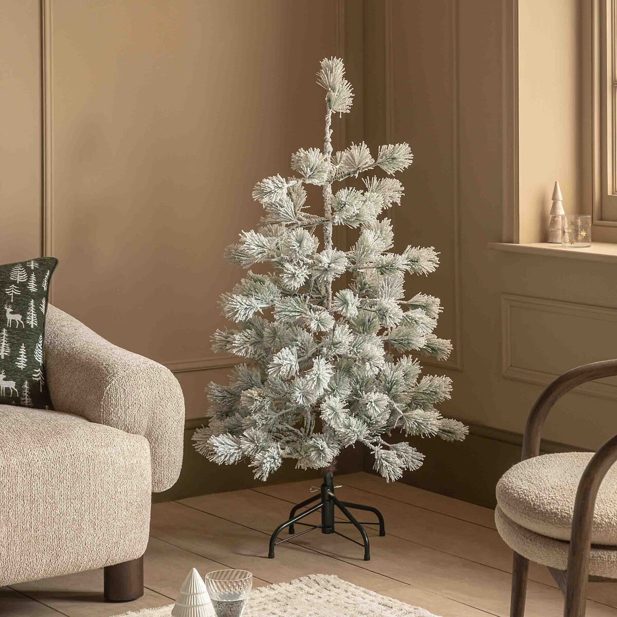 4ft Flocked Pine LED Christmas Tree green, ÉDITÉ
