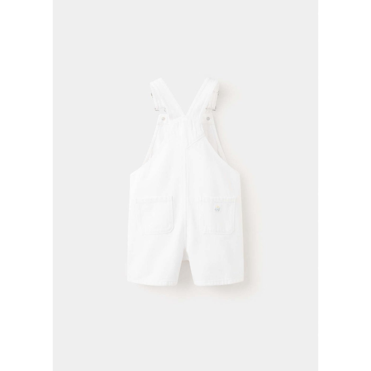 Salopette en jean avec poches blanc, MANGO BABY