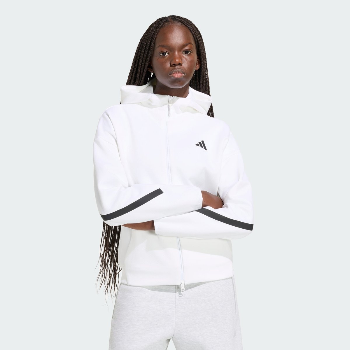 Hoodie Zip Intégral Adidas Z.n.e. Hoodie Zip Intégral Adidas Z.n.e. white, ADIDAS SPORTSWEAR