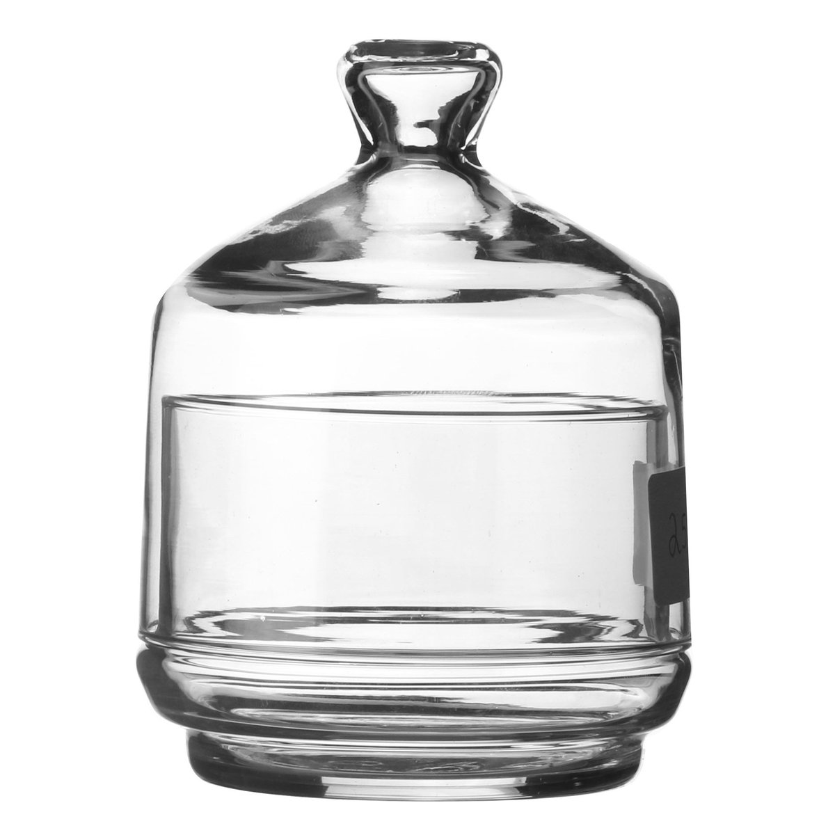 Petite bonbonnière en verre classique ronde transparent, WADIGA