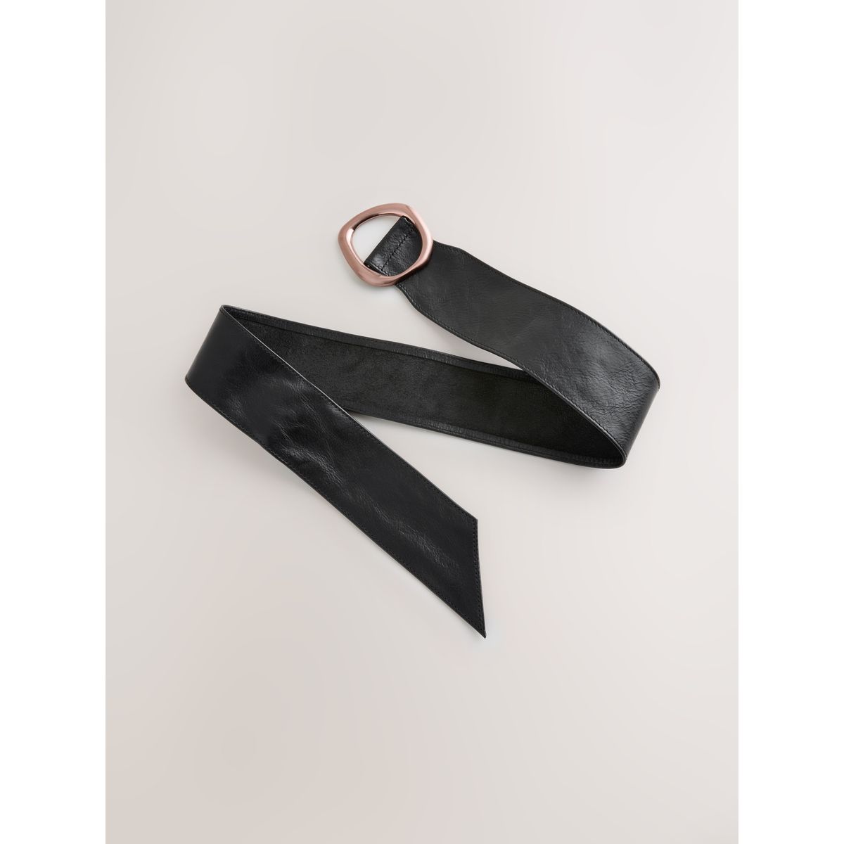 Ceinture large en cuir noir, NEXT
