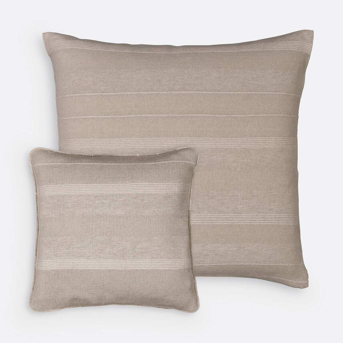 Housse de coussin coton, Nedo taupe clair, LA REDOUTE INTERIEURS