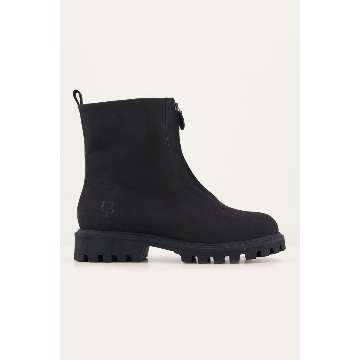 Bottes en nubuck , pied large noir, ULLA POPKEN