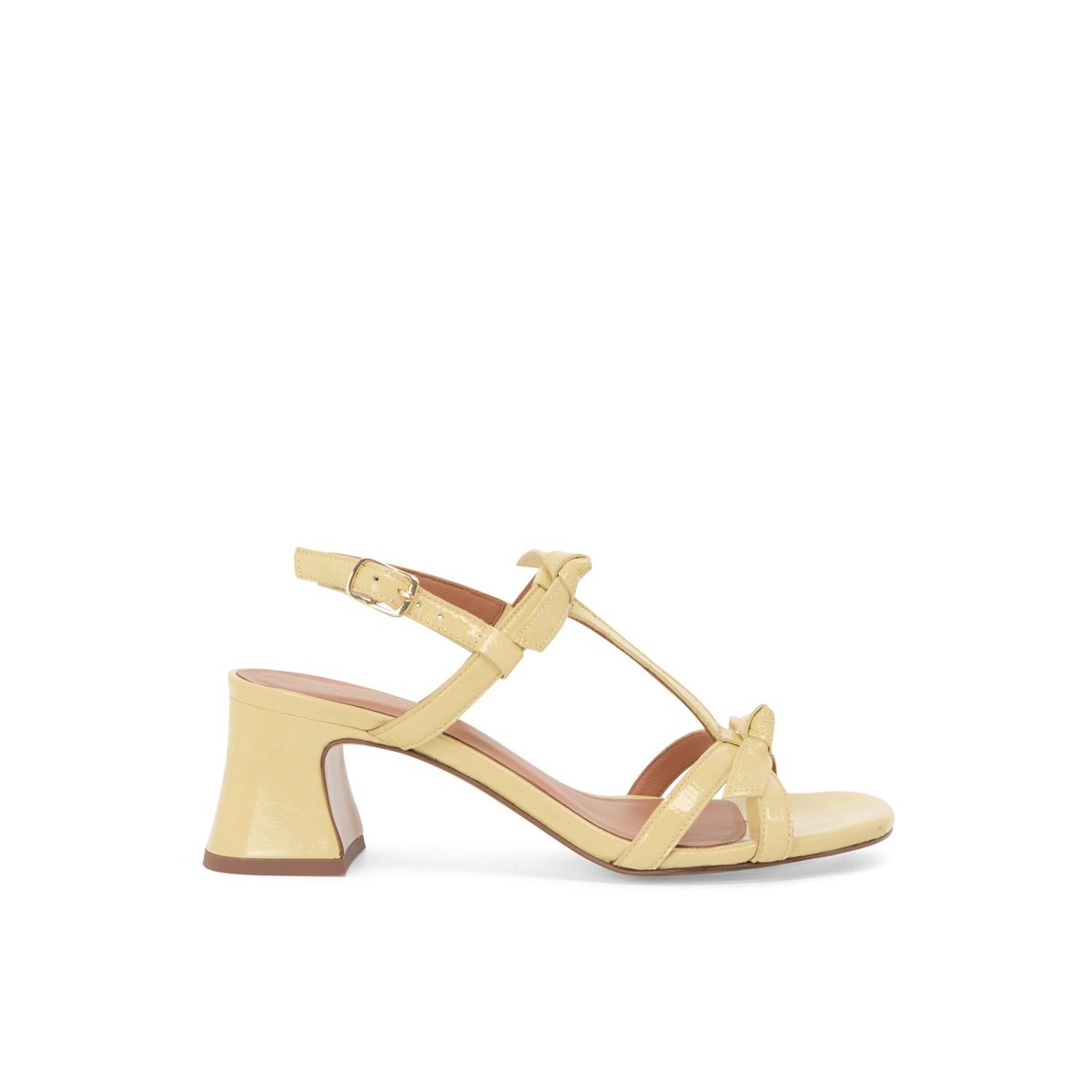 Sandale À Talon en cuir ARIANA vanille, MELLOW YELLOW