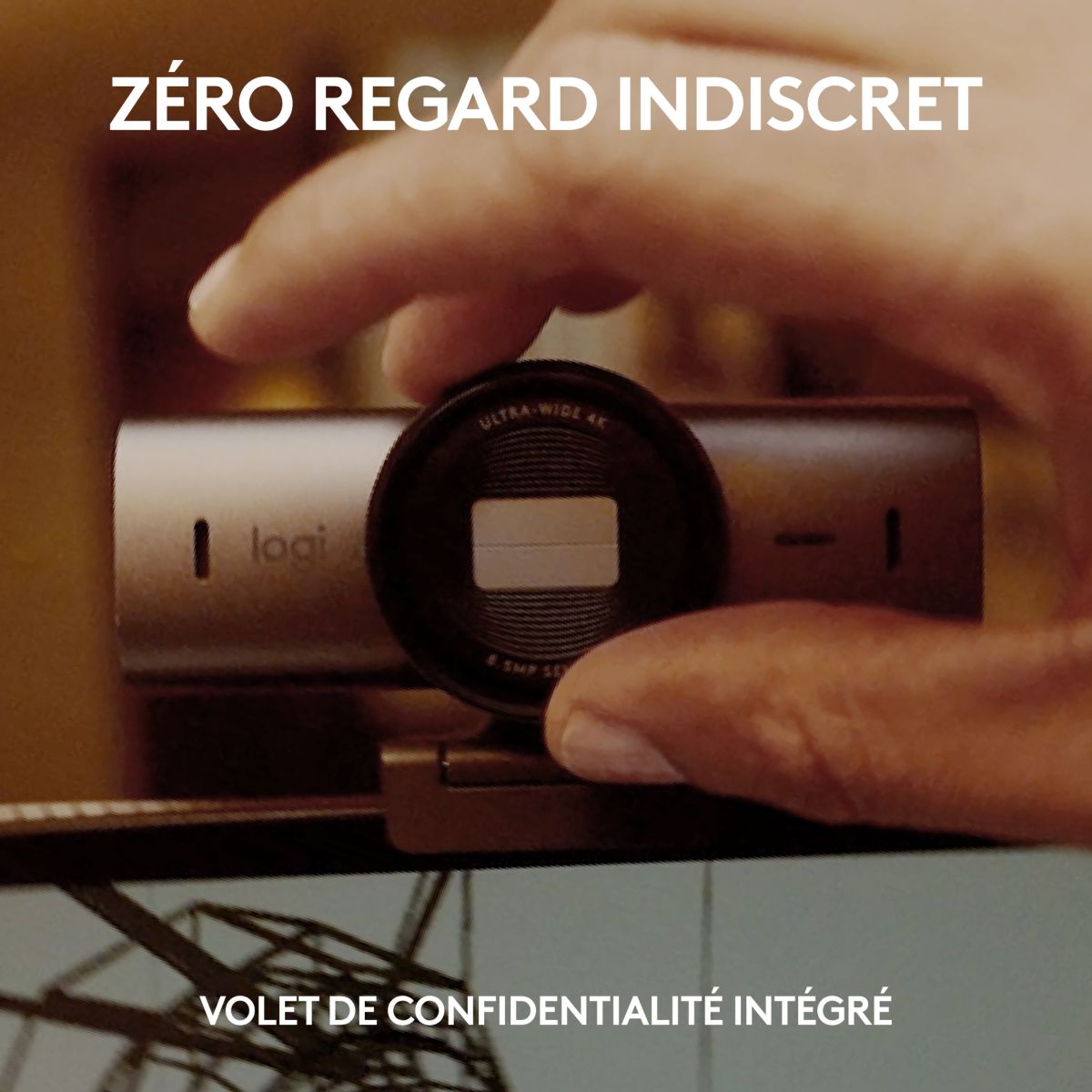 Webcam MX Brio Streaming 4K Gris pale couleur unique, LOGITECH