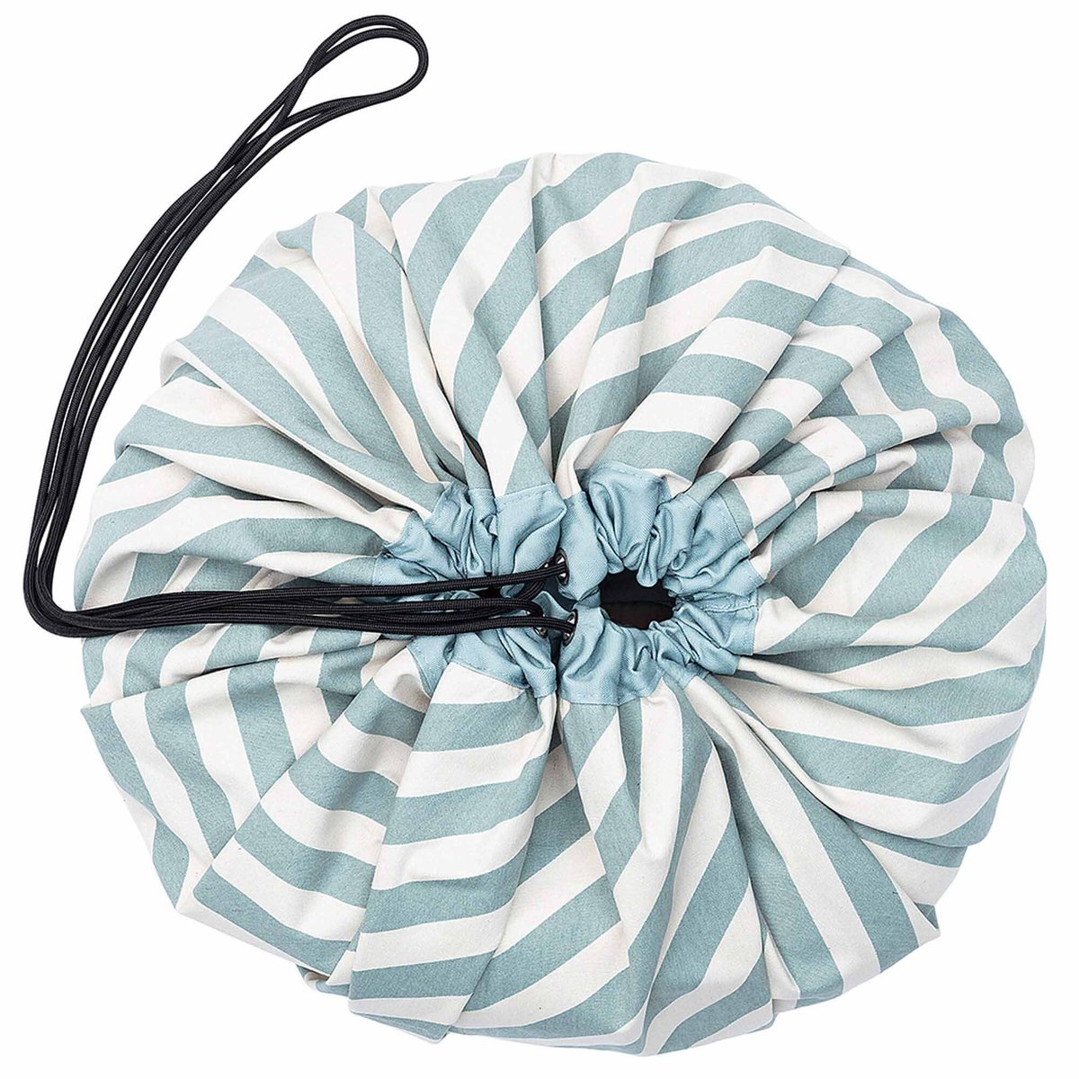 play&go - tapis de jeu & sac à jouets - stripes green ecru/vert, PLAY ET GO